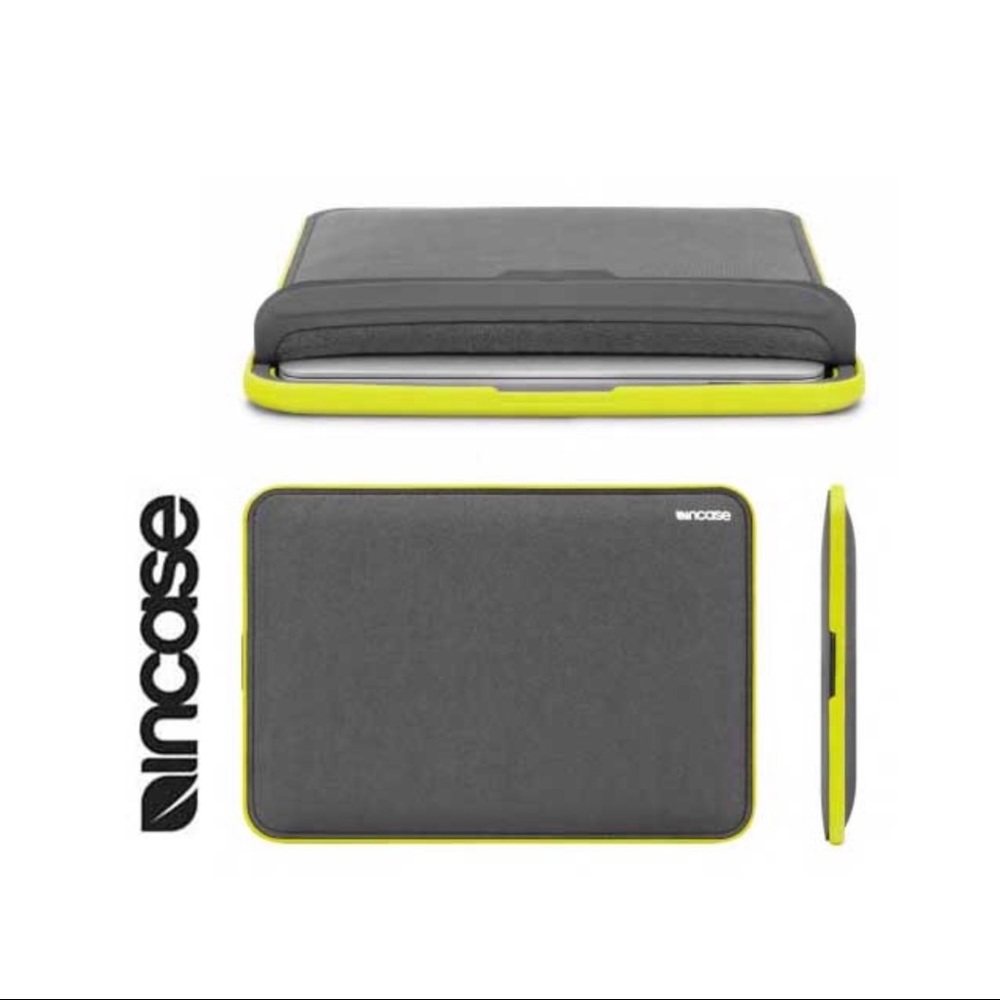 Incase dark grey/bright green/yellow trim